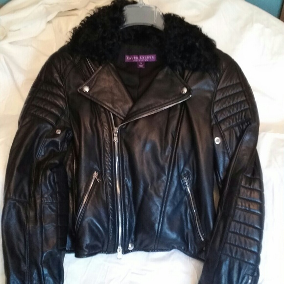 purple label leather jacket